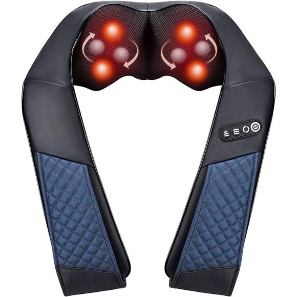 Neck and Shoulder Massager with Heat Shiatsu BackMassage Pillow with 3D Kneading